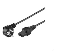 MicroConnect  Power Cord IEC320 - C15. 3m Angled Connector Schuko, black Barošanas kabelis