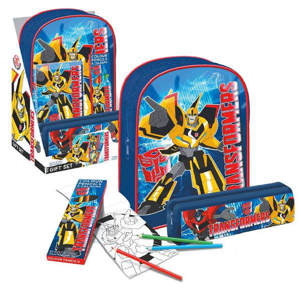 Izpārdošana - Starpak Transformers - (soma+penālis+zīmuļi+krās. grāmata) (ir veikalā) Skolas somas un penāļi