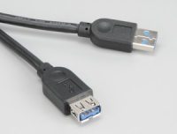 Akasa USB 3.0 Kabel, Type A, 1,5m - black kabelis, vads