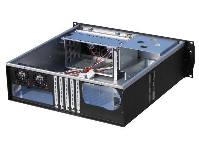 Gembird 19'' Rack-mount chassis (3U), black Serveru aksesuāri