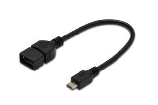 Assmann OTG USB-micro USB 0,2m (AK-300309-002-S) USB kabelis