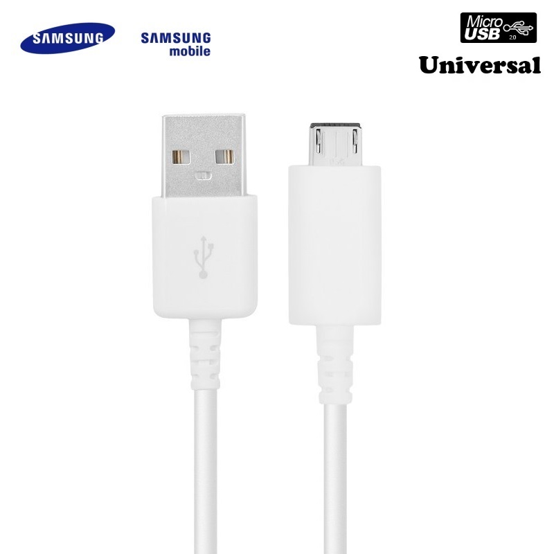 Samsung EP-DG925UWE G920 G925 S6 Universāls Micro USB Datu un Uzlādes Kabelis Balts (OEM) USB kabelis