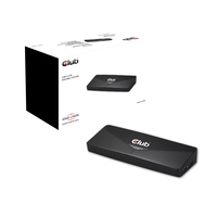 Club3D 4K Dockingstation USB3 ->3xUSB3/HDMI/DP/DVI/ black retail aksesuārs portatīvajiem datoriem