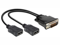 Delock  DMS-59 male > 2 x HDMI F 20cm kabelis video, audio