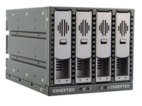 Chieftec SST-3141SAS 3x5.25inch bays for 4 SAS or SATA HDDs, Hot-Swap, Aluminium cietā diska korpuss