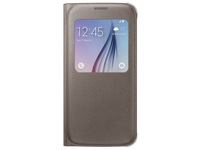 Samsung S View Cover Cover, Thermoplastic polyur, Gold aksesuārs mobilajiem telefoniem