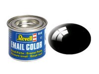 REVELL Email Color 07 Black Gloss 14ml biroja tehnikas aksesuāri