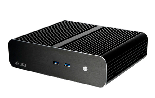 Akasa Euler S Fanless Thin Mini-ITX, 2xUSB 3.0 (A-ITX10-M1B) Datora korpuss