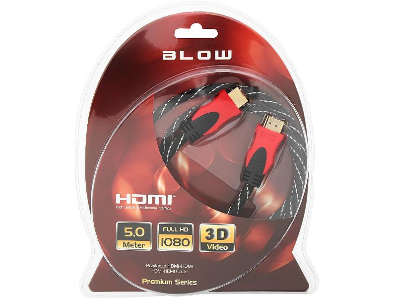 BLOW HDMI-HDMI PREMIUM BLACK 4K 2.0 3m kabelis video, audio