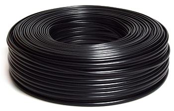 Gembird flat telephone cable stranded wire 100m, black tīkla kabelis