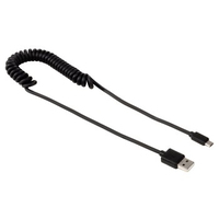 Kabel USB Hama KABEL MICRO USB SPIRALA black DATA + POWER ( 1159200000 ) USB kabelis