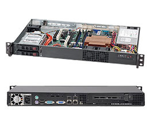 SERVER CHASSIS 1U 200W BLACK/MINI CSE-510T-203B SUPERMICRO Serveru aksesuāri