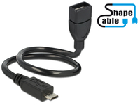 USB Kabel Delock A -> micro-B Bu/St OTG Shape 0.35m USB kabelis