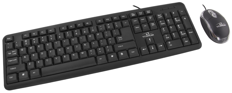 TITANUM Wired Keyboard + Mouse Combo TK106 USB | SALEM klaviatūra