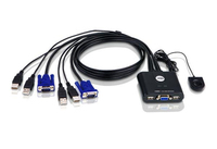 Aten 2-Port USB Cable KVM Switch KVM komutators