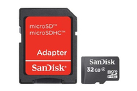 SanDisk microSDHC 32GB CL4 + Adapter atmiņas karte
