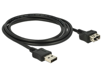 USB Verl. Delock A -> A St/Bu 2.00m sw Easy USB Shape Cable USB kabelis