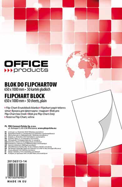 Office block OFFICE PRODUCTS FLIPCHART OFFICE 65X100 50K GEL (20136513-14) papīrs