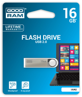 GOODRAM UUN2 16GB       Silver USB2.0 USB Flash atmiņa