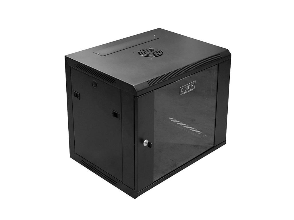 DIGITUS Wallmount cabinet 9U, 600x450mm, black RAL 9004 Serveru aksesuāri