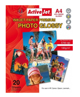 Photo paper ActiveJet | A4 | Glossy | 20 pcs. | 180g | AP4-180G20 foto papīrs