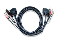 ATEN Cable DVI-I/USB, Audio - 3 m kabelis video, audio