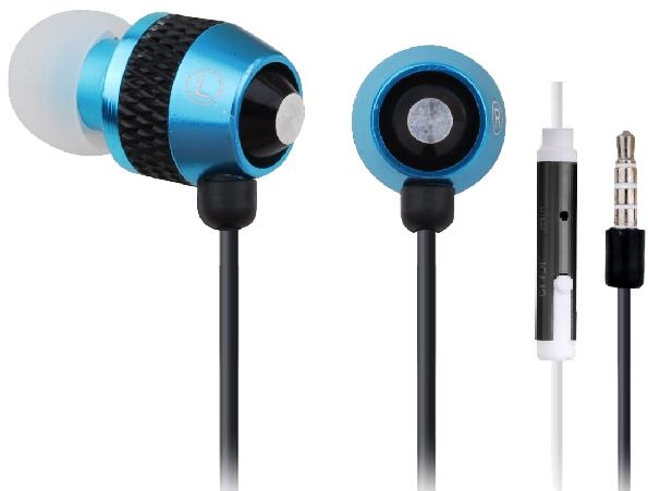 Gembird  Stereo metal earphones with microphone and volume control, blue