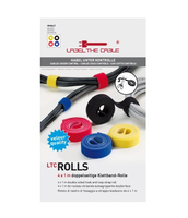 Label-the-cable ROLLS Velcro black, Blau, Rot, yellow 4Stuck(e) Kabelbinder (... cietā diska korpuss