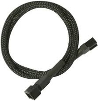 Kabel Nanoxia 3-Pin Verlangerung, 30 cm, black kabelis, vads