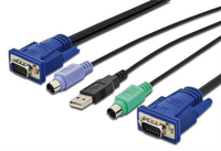 DIGITUS KVM cable PS/2 for KVM consoles 5,0 m KVM komutators