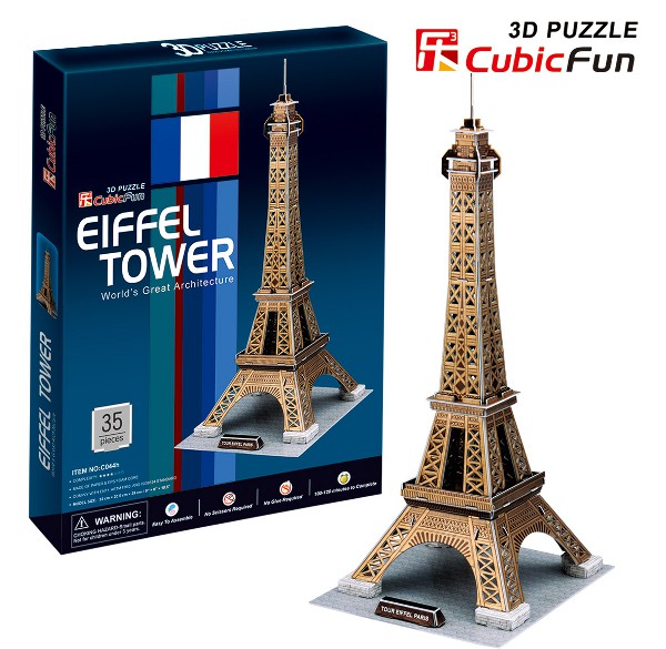 Cubicfun 3D PUZZLE Eifeļa tornis - C044H puzle, puzzle