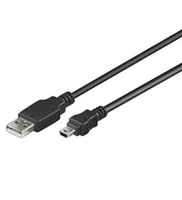 USB Kabel A -> mini B St/St  0.15m sw USB kabelis