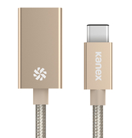 Kabel USB Kanex USB-C na USB-A 3.0 Zloty (KU3CAPV1-GD) USB kabelis