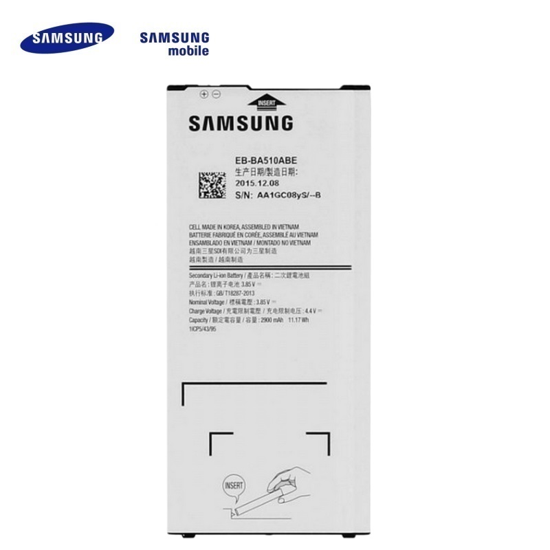 Samsung EB-BA510ABE oriģināls Akumulators A510F Galaxy A5 (2016) Li-Ion 2900mAh GH43-04563A (OEM) akumulators, baterija mobilajam telefonam