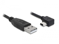 Delock Cable USB 2.0-A male > USB mini-B 5pin male angled 0.5 m USB kabelis