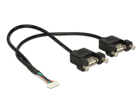 USB Kabel Delock Pinheader 8Pin -> 2x A Bu/Bu 0.25m USB kabelis