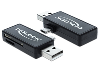 DELOCK Card Reader USB micro B -> SD/microSD OTG extern karšu lasītājs