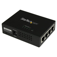 StarTech.com 4 Port Gigabit midspan - PoE+ Injektor - 802.3at/af (POEINJ4G) komutators