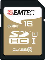SD Card 16GB Emtec    SDHC (CLASS10) Gold + Kartenblister atmiņas karte