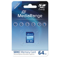 SD Card 64GB MediaRange SDXC CL.10 atmiņas karte