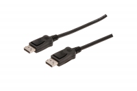 ASSMANN DisplayPort 1.2 w/interlock Connection Cable DP M (plug)/DP M (plug) 1m kabelis video, audio