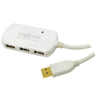 LOGILINK - Extension cable with 4-Port USB 2.0 Hub 12-meter aksesuārs portatīvajiem datoriem