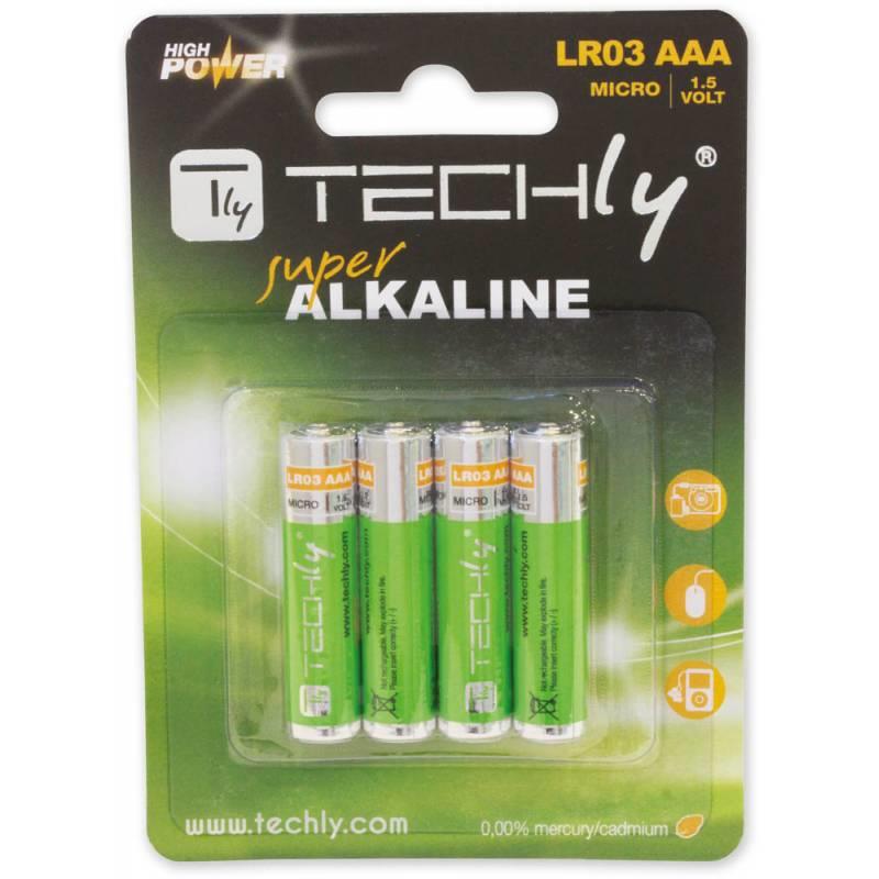 Techly Alkaline batteries 1.5V AAA LR03 4 pcs Baterija