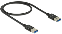 Cable USB 3.1 0.5m      AM-AM black USB kabelis