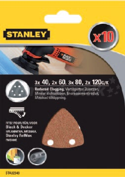 Stanley Komplet 10 papierow sciernych STA32348-XJ  