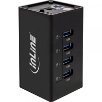 InLine Hub - 4 x SuperSpeed USB 3.0 - Desktop USB centrmezgli