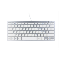 R-Go Tools  Ergo compact keyboard AZERTY, Silver/White klaviatūra