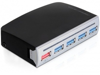 Delock  4p USB3.0 Hub 1p USB p. in/ex komutators