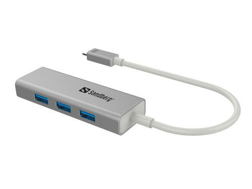 Sandberg USB-C to 3 x USB 3.0 Converter USB centrmezgli