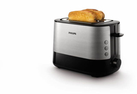 Philips Toaster HD2637/90 Viva Collection Number of slots 2, Housing material  Metal/Plastic, Black Tosteris